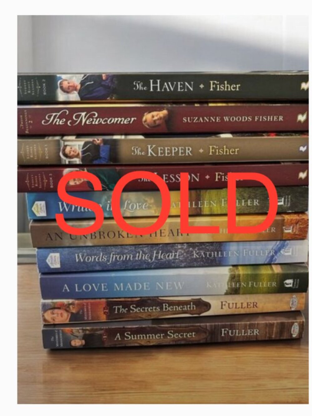 SOLD 10 Amish Fiction by‎ Fuller & Fisher - Faith, Romance & Hope Book Lot